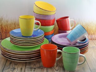 Набор керамических суповых тарелок HTI Rainbow, 6 шт. цена и информация | Посуда, тарелки, обеденные сервизы | hansapost.ee