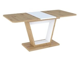 Стол Signal Meble Nigel, коричневый/белый цена и информация | Кухонные и обеденные столы | hansapost.ee
