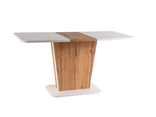 Стол Signal Meble Calipso, белый/коричневый цена и информация | Кухонные и обеденные столы | hansapost.ee