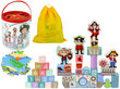 Puidust klotside komplekt Lean Toys, 46 tk цена и информация | Mänguasjad tüdrukutele | hansapost.ee
