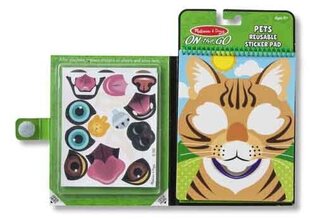 Korduvkasutatavate kleebiste komplekt MELISSA & DOUG Make a Face \ "Pets" hind ja info | Arendavad laste mänguasjad | hansapost.ee