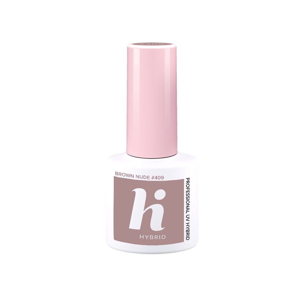 Hübriidküünelakk Hi Hybrid Brown Nude 409, 5ml hind ja info | Küünelakid ja küünelakieemaldajad | hansapost.ee