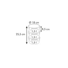 Tescoma toiduainete säilitusnõude ja koti komplekt, 3 x 1,5 L цена и информация | Контейнеры для хранения продуктов | hansapost.ee