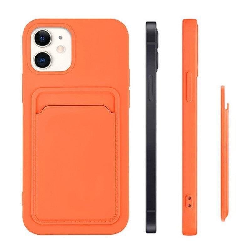 Telefoniümbris Card Case Silicone Wallet Case With Card Slot Documents For Xiaomi Redmi Note 11 Pro + 5G / 11 Pro 5G / 11 Pro, roosa цена и информация | Telefonide kaitsekaaned ja -ümbrised | hansapost.ee