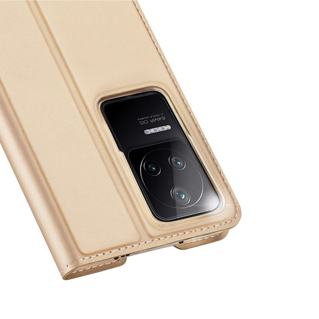 Telefoniümbris Dux Ducis Skin Pro Holster Cover Flip Cover for Xiaomi Poco F4 5G, kuldne hind ja info | Telefonide kaitsekaaned ja -ümbrised | hansapost.ee