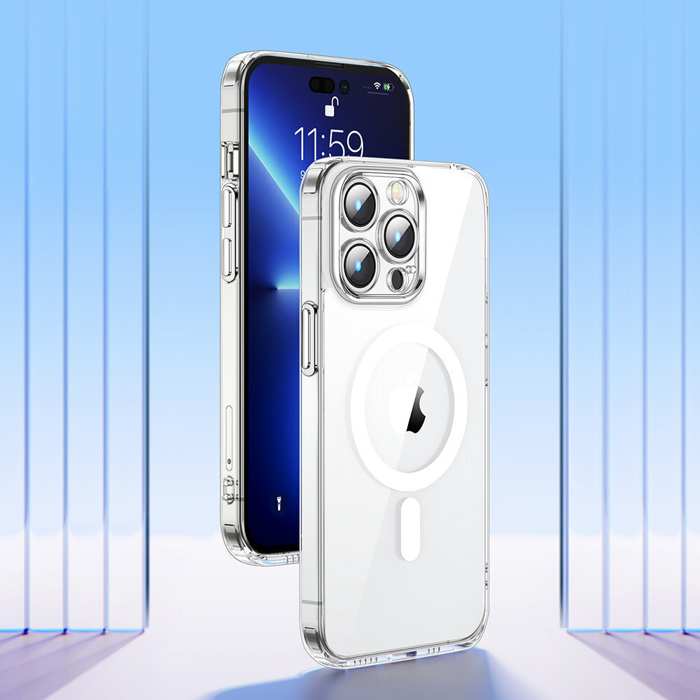 Telefoniümbris Joyroom 14D Magnetic Case Magnetic Case for iPhone 14 Pro Max Compatible with MagSafe transparent (JR-14D8), läbipaistev цена и информация | Telefonide kaitsekaaned ja -ümbrised | hansapost.ee