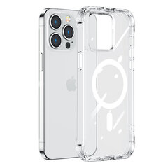 Telefoniümbris Joyroom Magnetic Defender Magnetic Case for iPhone 14 Plus Armored Case with Hooks Stand Clear (MagSafe Compatible), läbipaistev цена и информация | Чехлы для телефонов | hansapost.ee