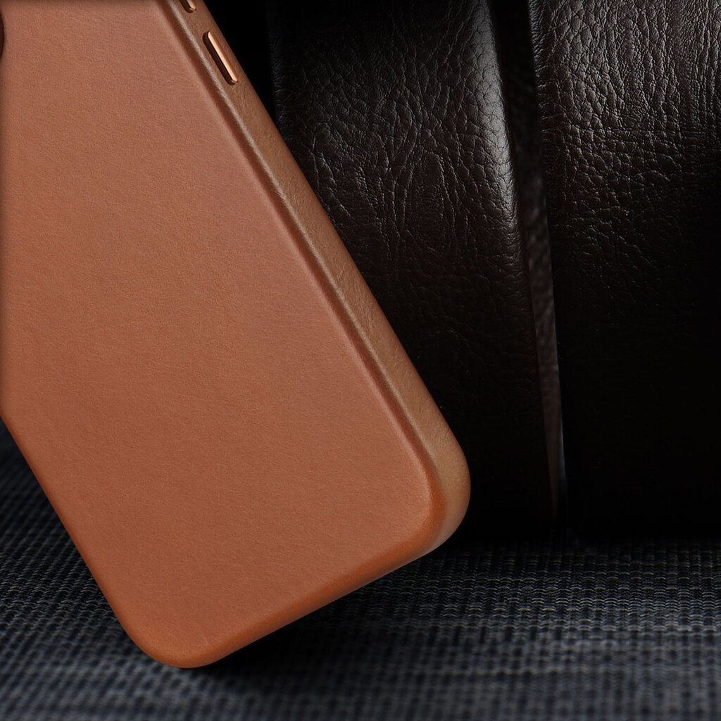 Telefoniümbris Dux Ducis Naples case for iPhone 13 Pro leather cover (MagSafe compatible), pruun цена и информация | Telefonide kaitsekaaned ja -ümbrised | hansapost.ee