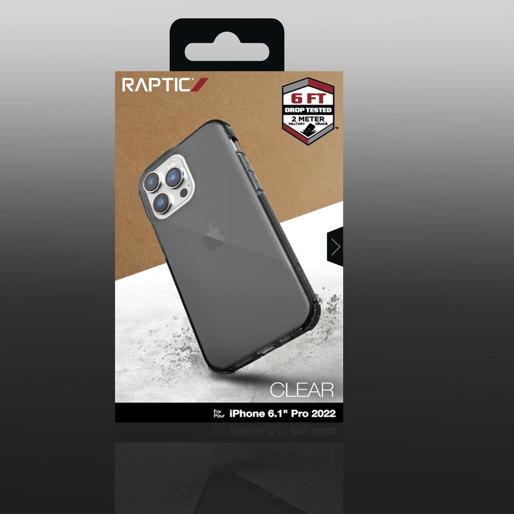 Telefoniümbris Raptic X-Doria Clear Case iPhone 14 Pro armored cover, hall hind ja info | Telefonide kaitsekaaned ja -ümbrised | hansapost.ee