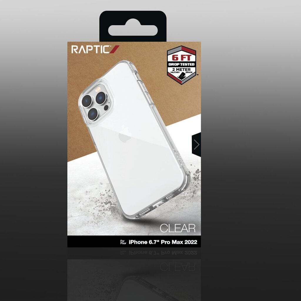 Telefoniümbris Raptic X-Doria Clear Case iPhone 14 Pro Max armored clear cover, läbipaistev price and information | Telefonide kaitsekaaned ja -ümbrised | hansapost.ee