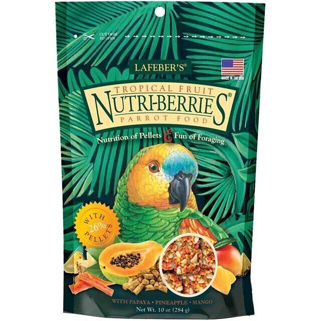 Toit erinevatele papagoidele Lafeber's Nutri-Berries Tropical Fruit, 284 g цена и информация | Toit lindudele | hansapost.ee