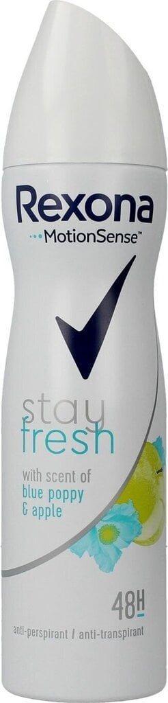 Pihustatav deodorant naistele Rexona Stay Fresh Woman Blue Poppy & Apple, 150ml цена и информация | Deodorandid | hansapost.ee