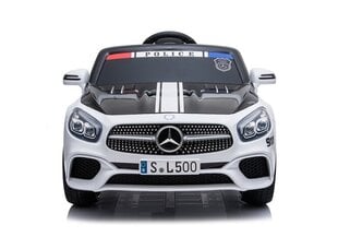 Электромобиль для детей Mercedes SL500 Police, белый kaina ir informacija | Электромобили для детей | hansapost.ee