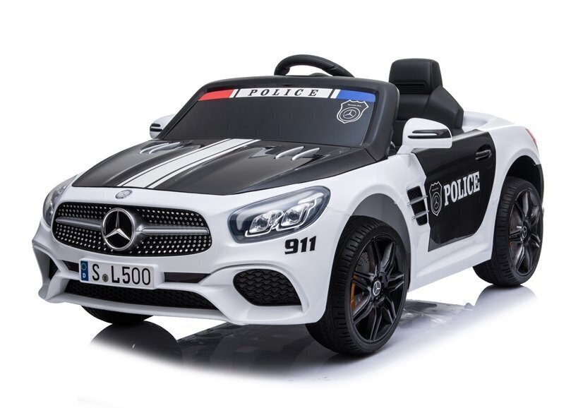 Elektriauto lastele Mercedes SL500 Police, valge hind ja info | Laste elektriautod | hansapost.ee