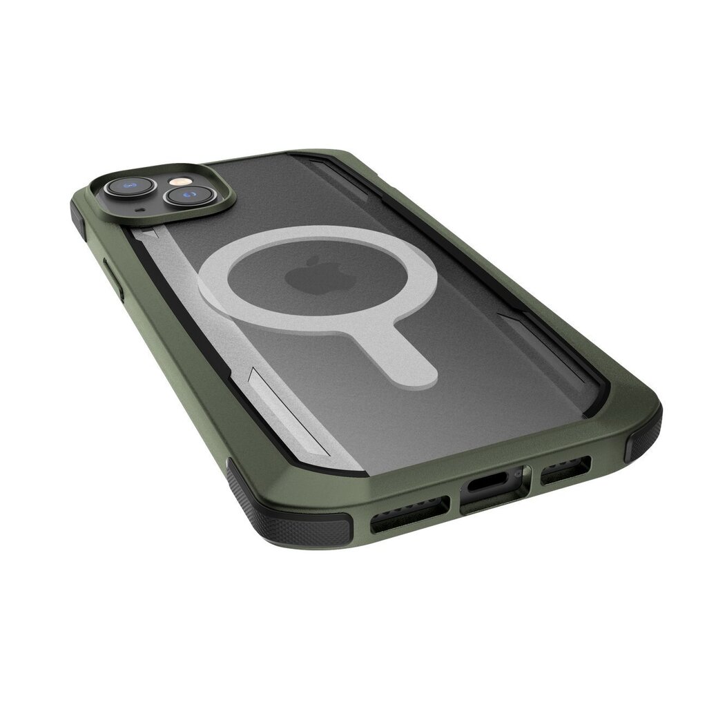 Telefoniümbris Raptic X-Doria Secure Case iPhone 14 Plus with MagSafe armored cover, roheline цена и информация | Telefonide kaitsekaaned ja -ümbrised | hansapost.ee