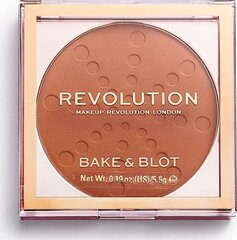 Kompaktpuuder Makeup Revolution Bake&Blot Pressed powder Orange, 5.5 g hind ja info | Jumestuskreemid ja puudrid | hansapost.ee