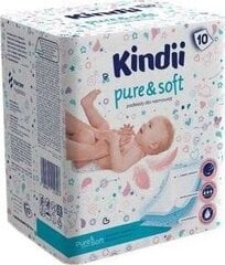 Пеленки Kindii для переодевания младенцев 60x60, 10 шт. цена и информация | Влажные салфетки | hansapost.ee
