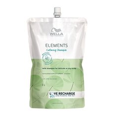 Rahustav šampoon Refill Wella Professionals Elements Calming Shampoo, 1000ml hind ja info | Šampoonid | hansapost.ee