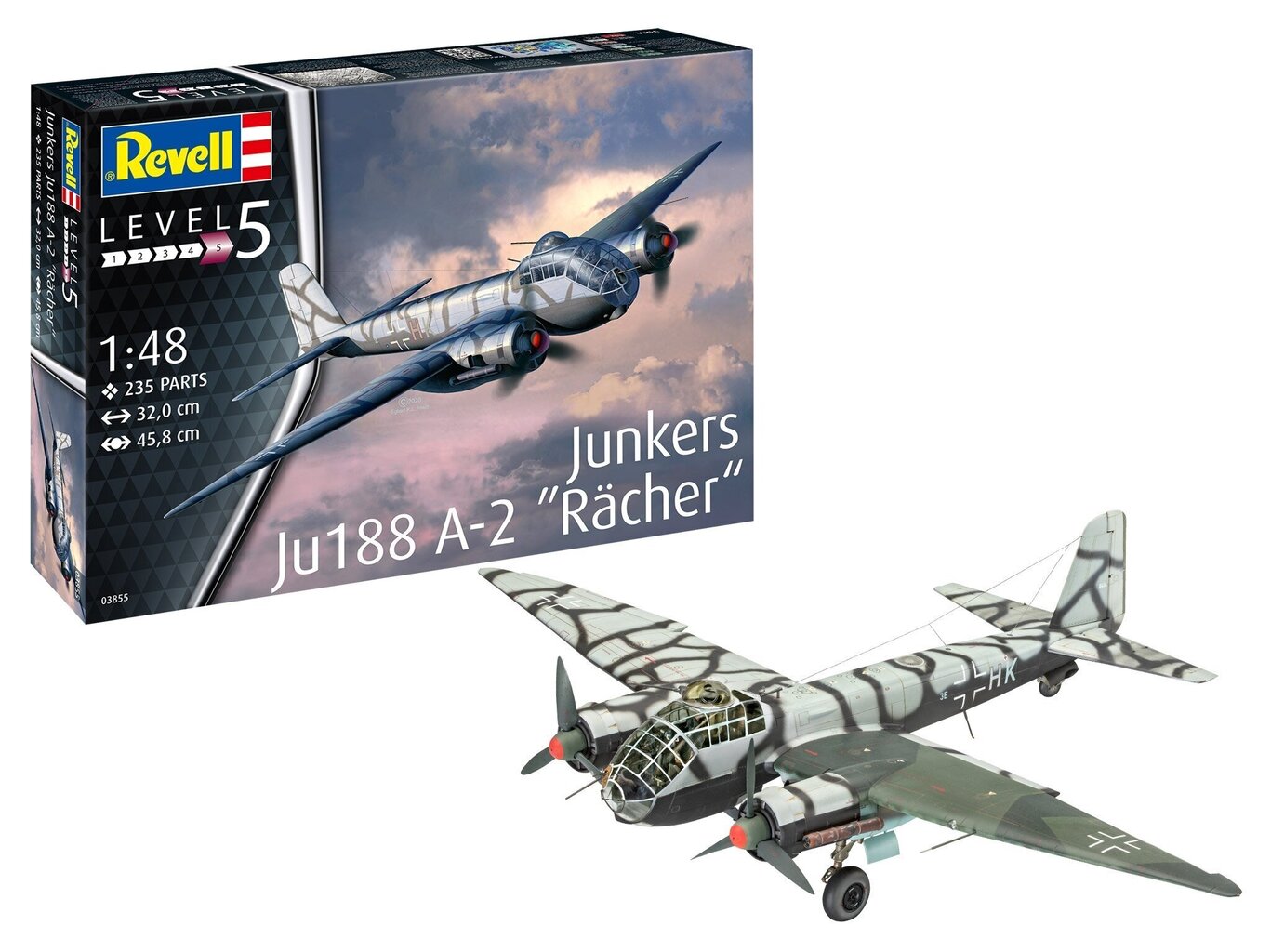 Revell - Junkers Ju188 A-2 "Rächer", 1/48, 03855 цена и информация | Klotsid ja konstruktorid | hansapost.ee