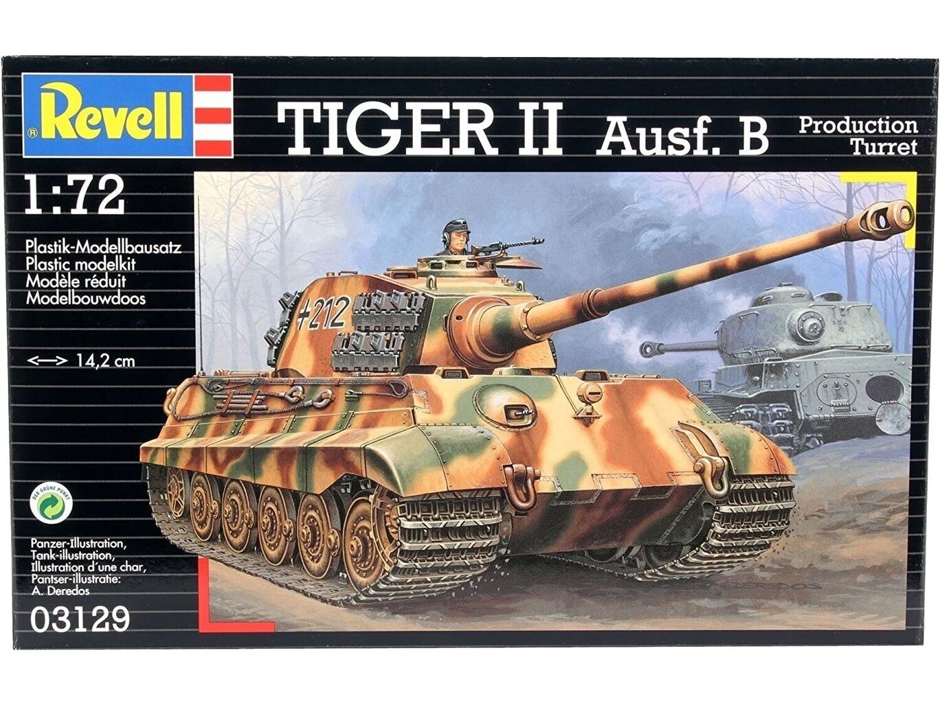 Revell - Tiger II Ausf. B Production Turret, 1/72, 03129 price and information | Klotsid ja konstruktorid | hansapost.ee