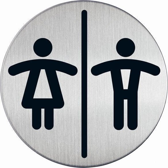 Kleebitav viitetahvel WC meestele ja naistele, Ø8,3cm hind ja info | Kirjatarvikud | hansapost.ee