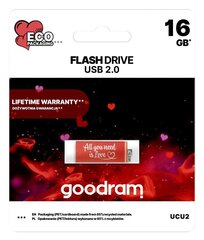 Флешка Goodram UCU2 16 ГБ USB Type-A 2.0 Valentina Red цена и информация | USB накопители данных | hansapost.ee