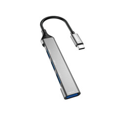 Dudao HUB 4in1 USB-C - 4x USB-A (3 x USB2.0 / USB3.0) 6.3cm (A16T) hind ja info | USB adapterid ja jagajad | hansapost.ee