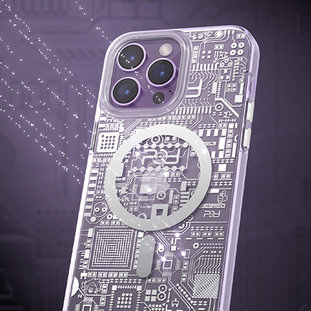 Kingxbar PQY Geek iPhone 14 Pro Max MagSafe, hõbedane цена и информация | Telefonide kaitsekaaned ja -ümbrised | hansapost.ee