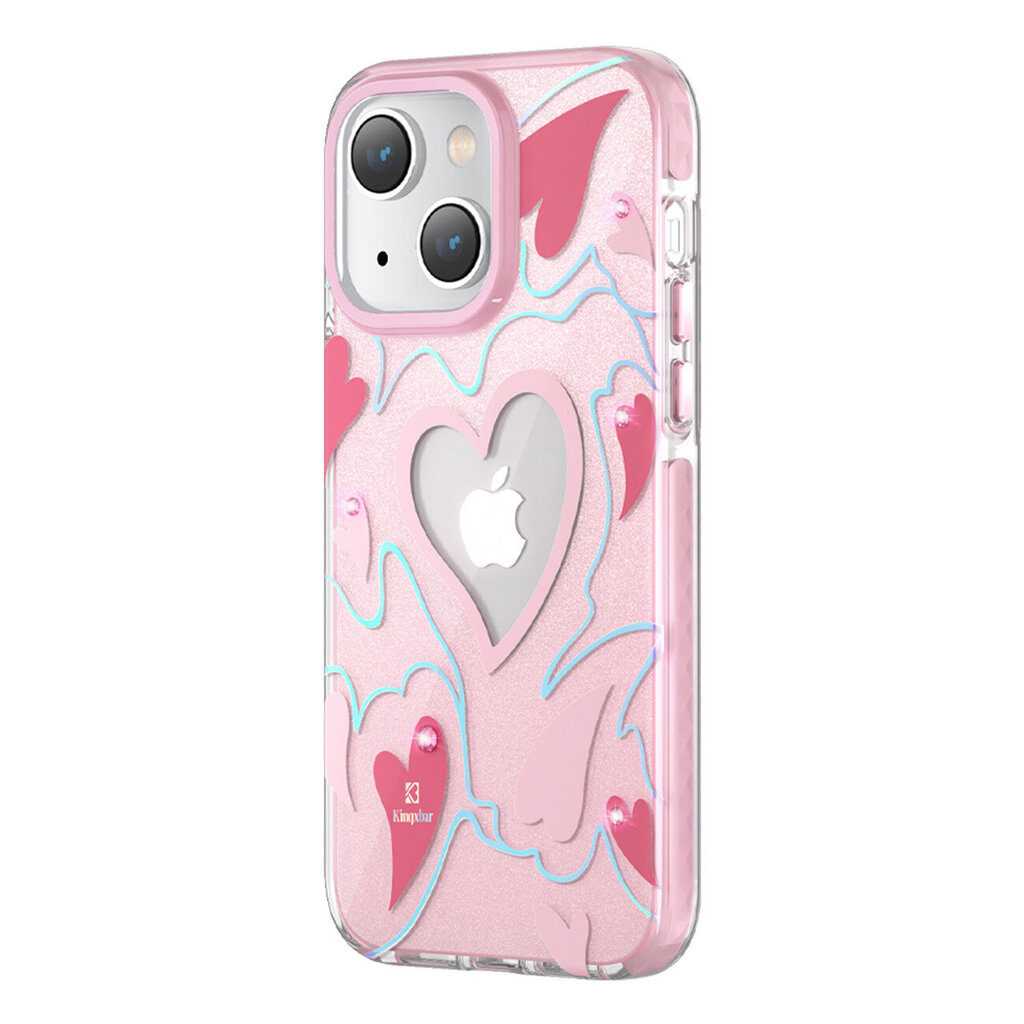 Kingxbar Heart Star iPhone 14, roosa цена и информация | Telefonide kaitsekaaned ja -ümbrised | hansapost.ee