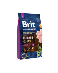 Brit Premium by Nature Adult S полноценный корм для взрослых собак 8кг цена и информация | Сухой корм для собак | hansapost.ee