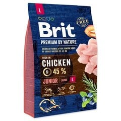 Kuivtoit koertele Brit Premium By Nature Junior Large