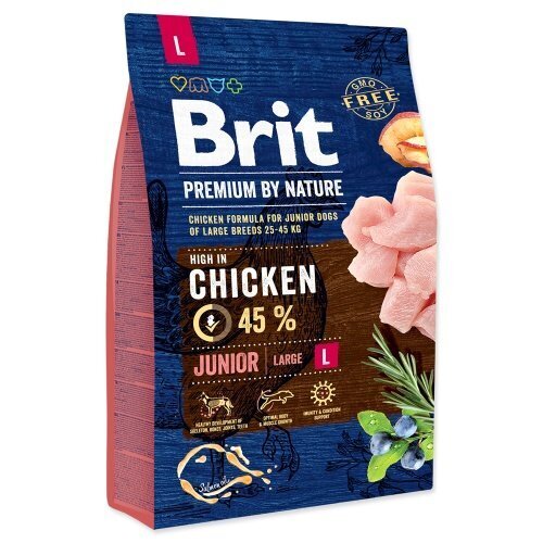 Brit Premium by Nature Junior L koeratoit 15 kg цена и информация | Koerte kuivtoit ja krõbinad | hansapost.ee