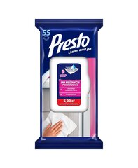 Presto niisked salvrätikud erinevatele pindadele, 55 tk price and information | Cleaning supplies | hansapost.ee