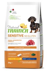 Natural trainer sensitive no gluten adult mini lamb -безглютеновый сухой корм с ягненком для взрослых собак мелких пород с чувствительным пищеварением 2 kg цена и информация | Сухой корм для собак | hansapost.ee