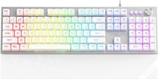 Krux Frost Silver-White RGB, hõbe/valge price and information | Klaviatuurid | hansapost.ee