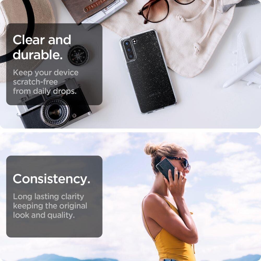 Spigen Liquid Crystal Samsung Galaxy S21 FE, läbipaistev цена и информация | Telefonide kaitsekaaned ja -ümbrised | hansapost.ee