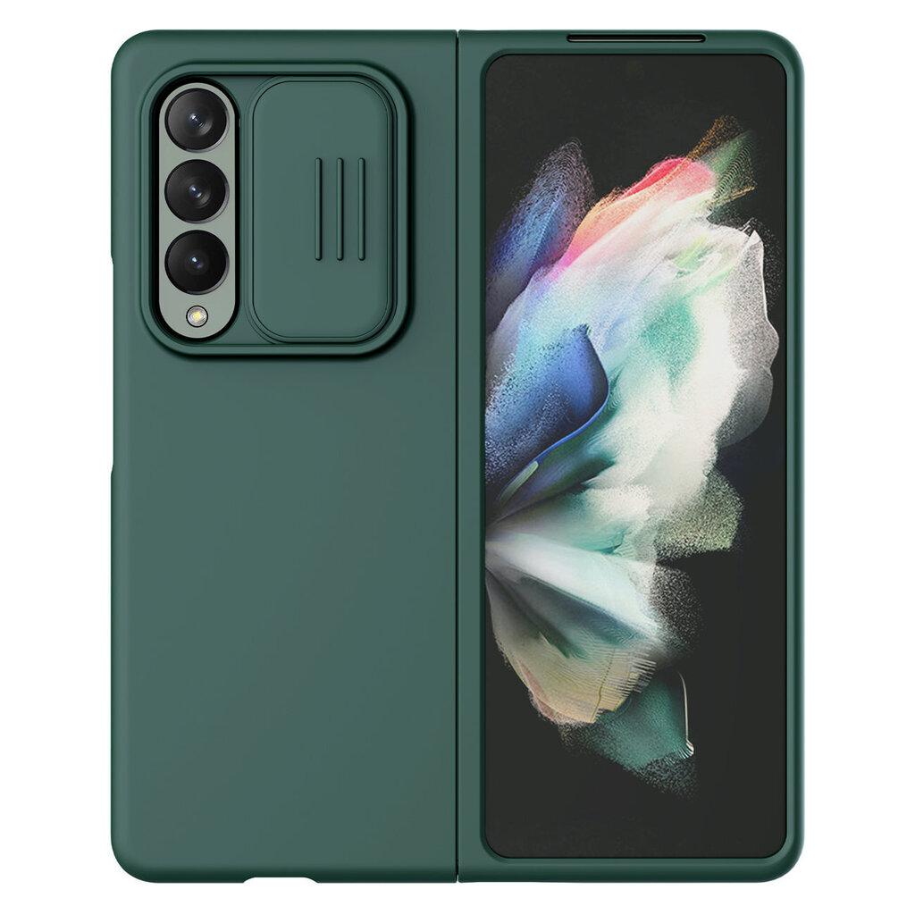 Telefoniümbris Nillkin CamShield Silky Silicone Case Cover with Camera Cover for Samsung Galaxy Z Fold 3, roheline цена и информация | Telefonide kaitsekaaned ja -ümbrised | hansapost.ee