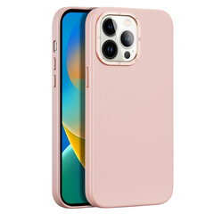 Telefoniümbris Dux Ducis Grit Leather Case for iPhone 14 Pro Max Elegant Faux Leather Cover (MagSafe Compatible), roosa цена и информация | Чехлы для телефонов | hansapost.ee