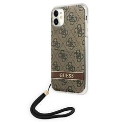 Guess GUOHCN61H4STW iPhone 11 brązowy/brown hardcase 4G Print Strap цена и информация | Чехлы для телефонов | hansapost.ee