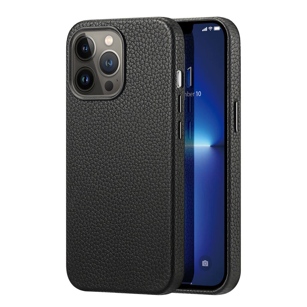 Telefoniümbris Dux Ducis Roma leather case for iPhone 13 Pro elegant genuine leather, must цена и информация | Telefonide kaitsekaaned ja -ümbrised | hansapost.ee