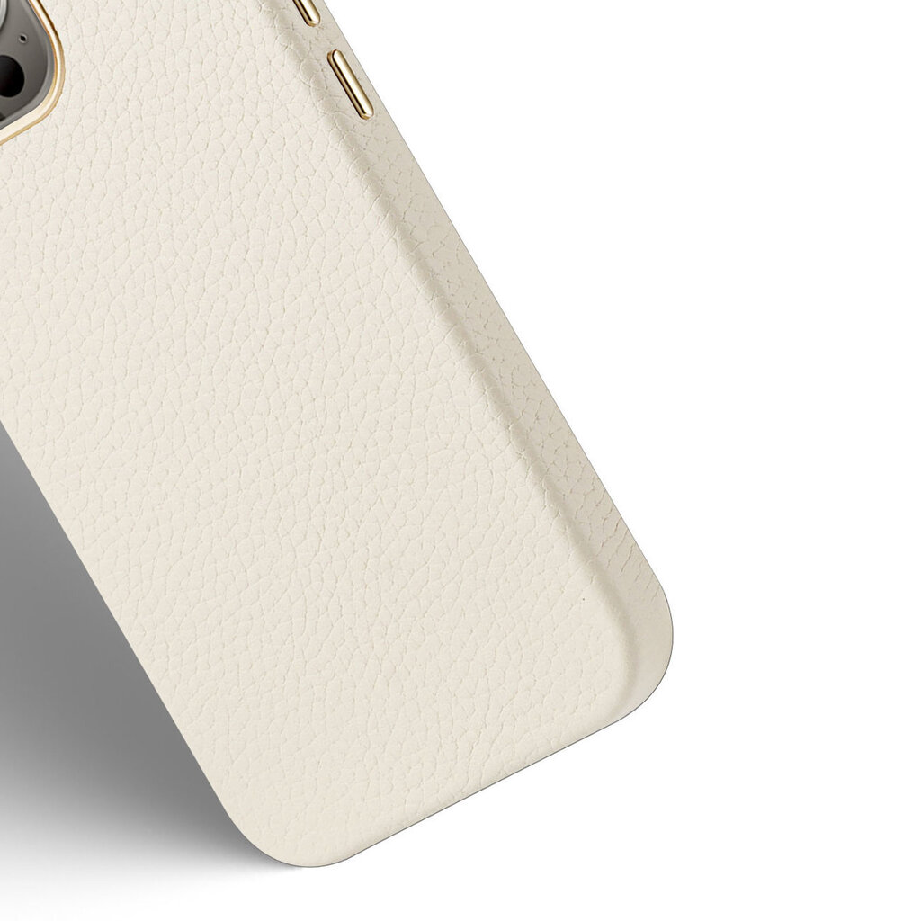 Telefoniümbris Dux Ducis Roma leather case for iPhone 13 Pro elegant case made of genuine leather, valge цена и информация | Telefonide kaitsekaaned ja -ümbrised | hansapost.ee