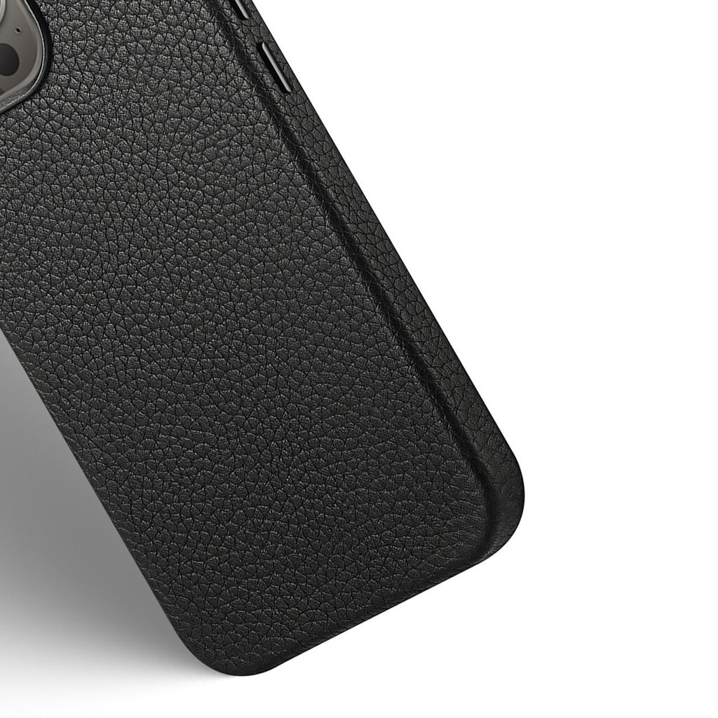 Telefoniümbris Dux Ducis Roma leather case for iPhone 13 Pro Max elegant genuine leather black case, must hind ja info | Telefonide kaitsekaaned ja -ümbrised | hansapost.ee