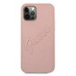 Guess GUHCP12LRSAVSRG iPhone 12 Pro Max 6,7" różowy/pink hardcase Saffiano Vintage Script цена и информация | Telefonide kaitsekaaned ja -ümbrised | hansapost.ee