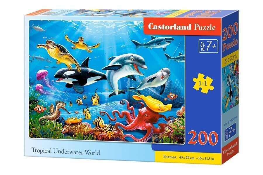 Pusle 200 Tropical Underwater World 222094 hind ja info | Pusled lastele ja täiskasvanutele | hansapost.ee