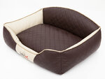 Hobbydog лежак Elite XXL, коричневый/песочный, 110x85 см