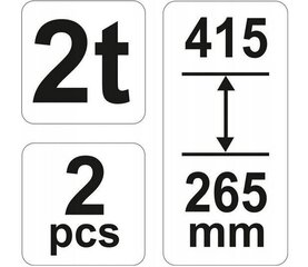 Autotugi Yato 2T, 2 tk. YT-17310 hind ja info | Käsitööriistad | hansapost.ee