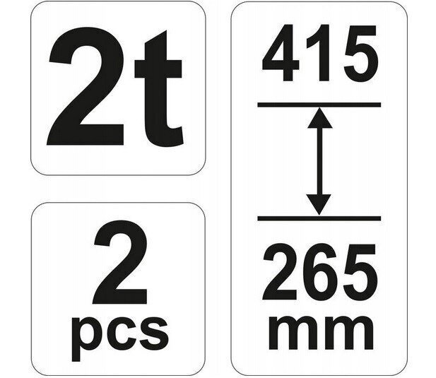Autotugi Yato 2T, 2 tk. YT-17310 цена и информация | Käsitööriistad | hansapost.ee
