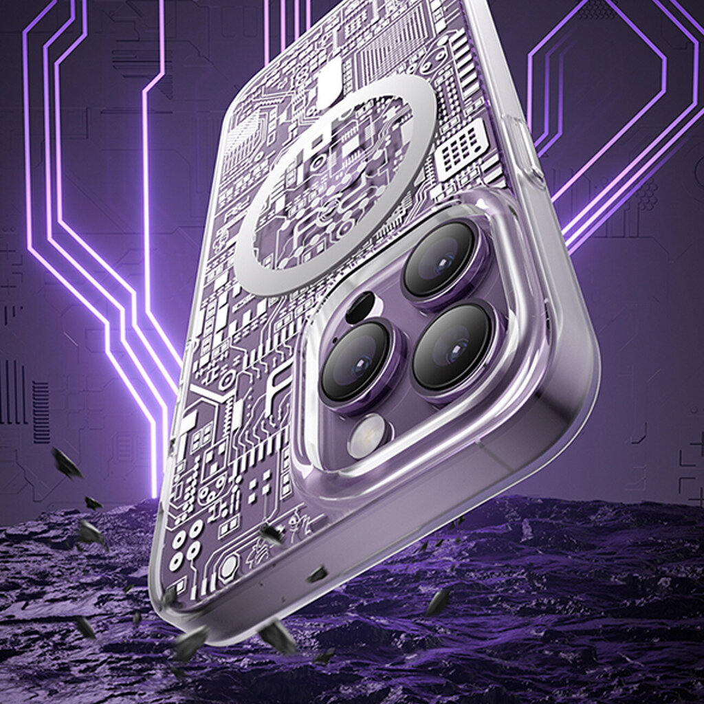 Kingxbar PQY Geek iPhone 14 Plus MagSafe, hõbedane цена и информация | Telefonide kaitsekaaned ja -ümbrised | hansapost.ee