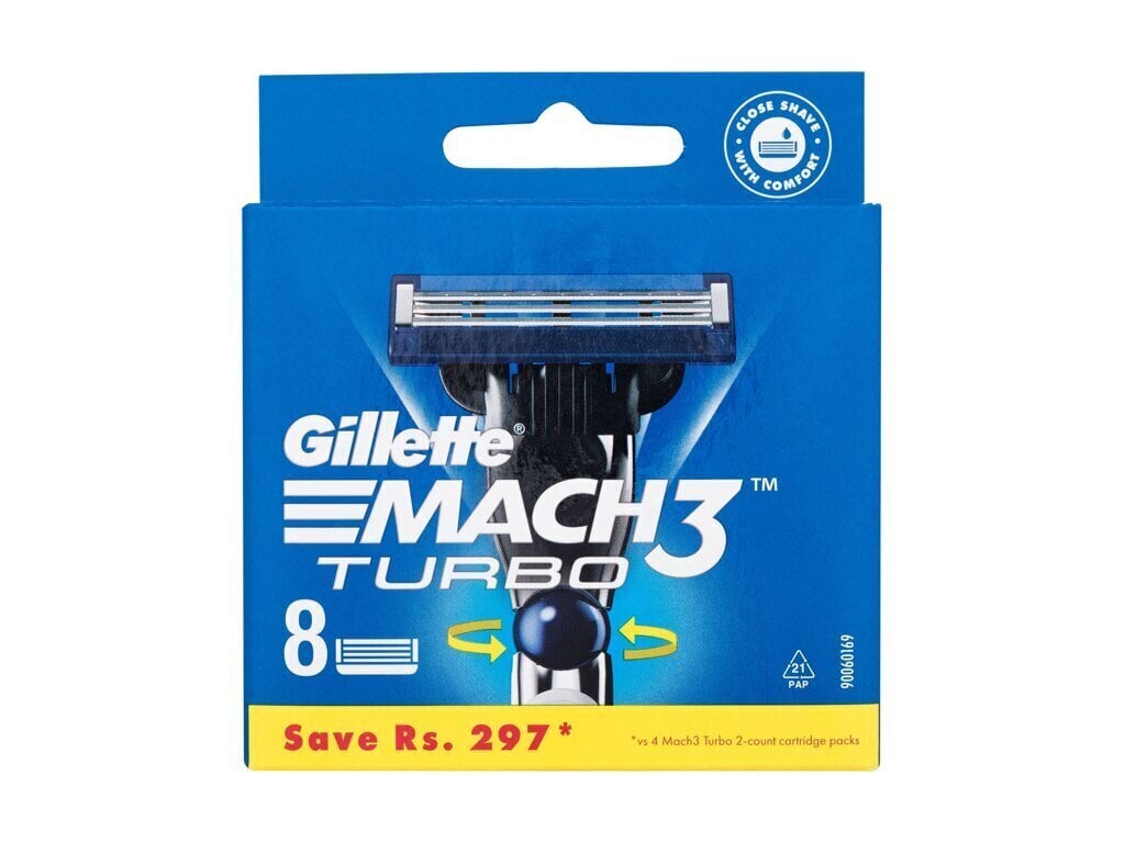 Raseerimispead Gillette Mach 3 Turbo, 8 tk hind ja info | Raseerimisvahendid | hansapost.ee