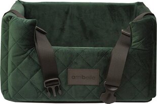 Автокресло для питомца Amibelle Velvet Memory Lux, размер M, зеленое цена и информация | Принадлежности в дорогу | hansapost.ee